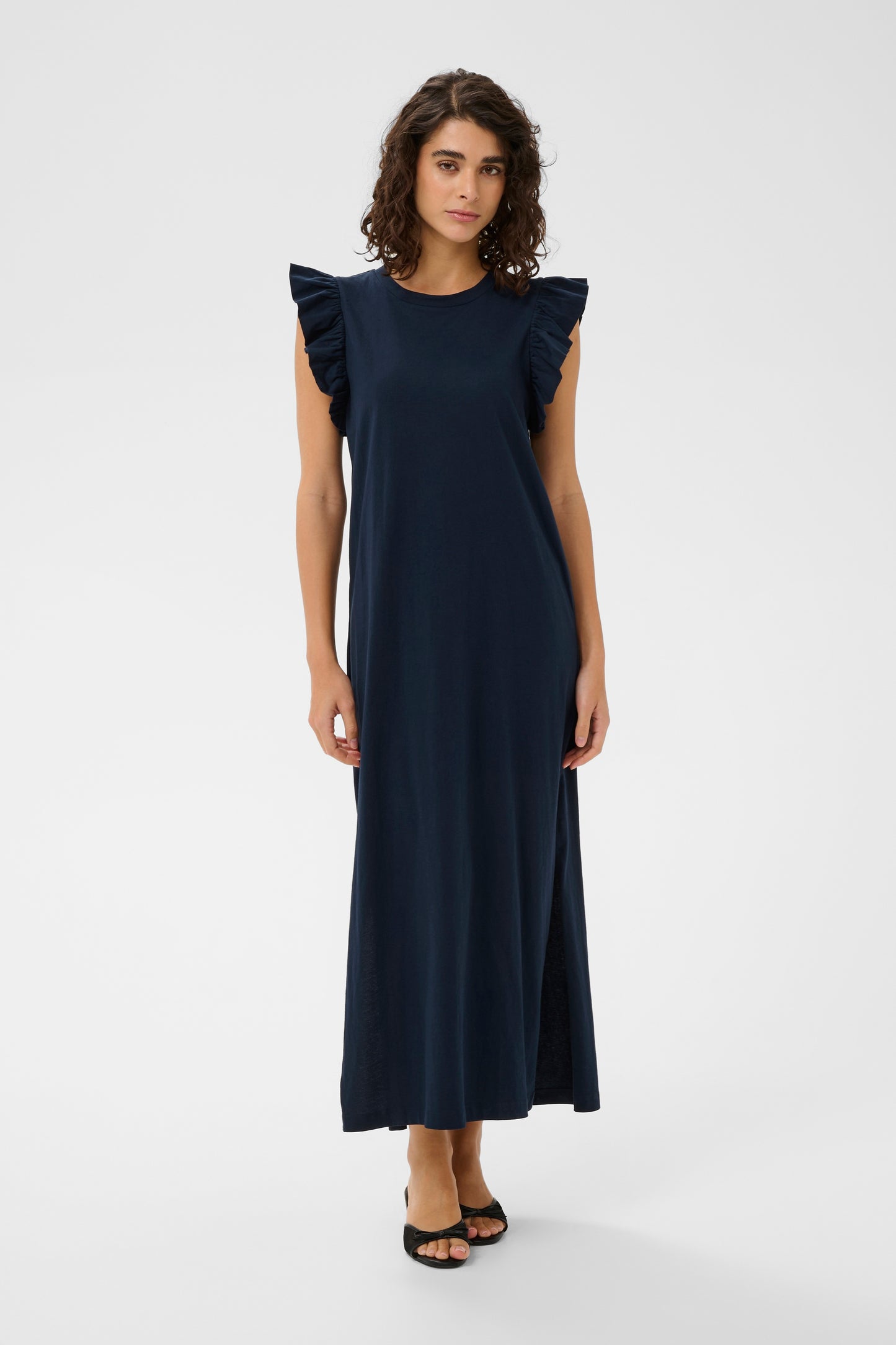 Kaffe KAcelina Flounce Dress Midnight