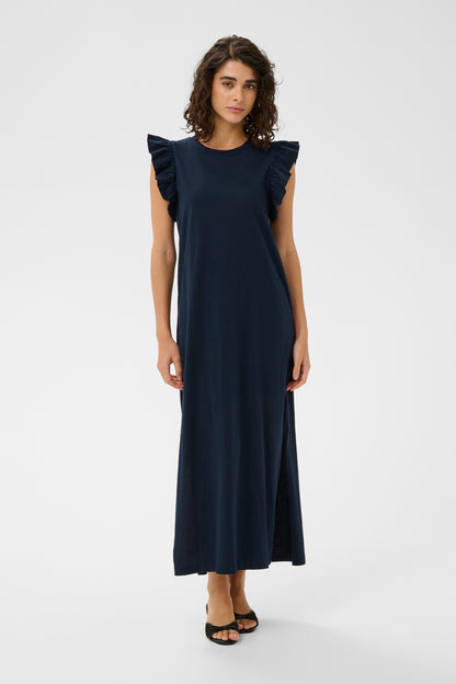 Kaffe KAcelina Flounce Dress Midnight