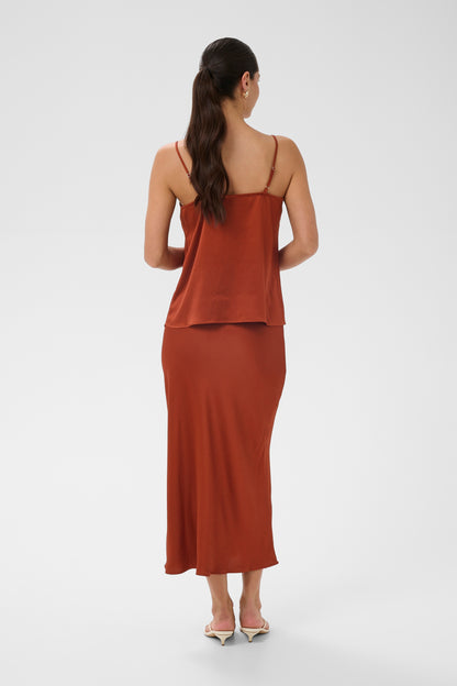 Kaffe KAlotte Strap Top Henna