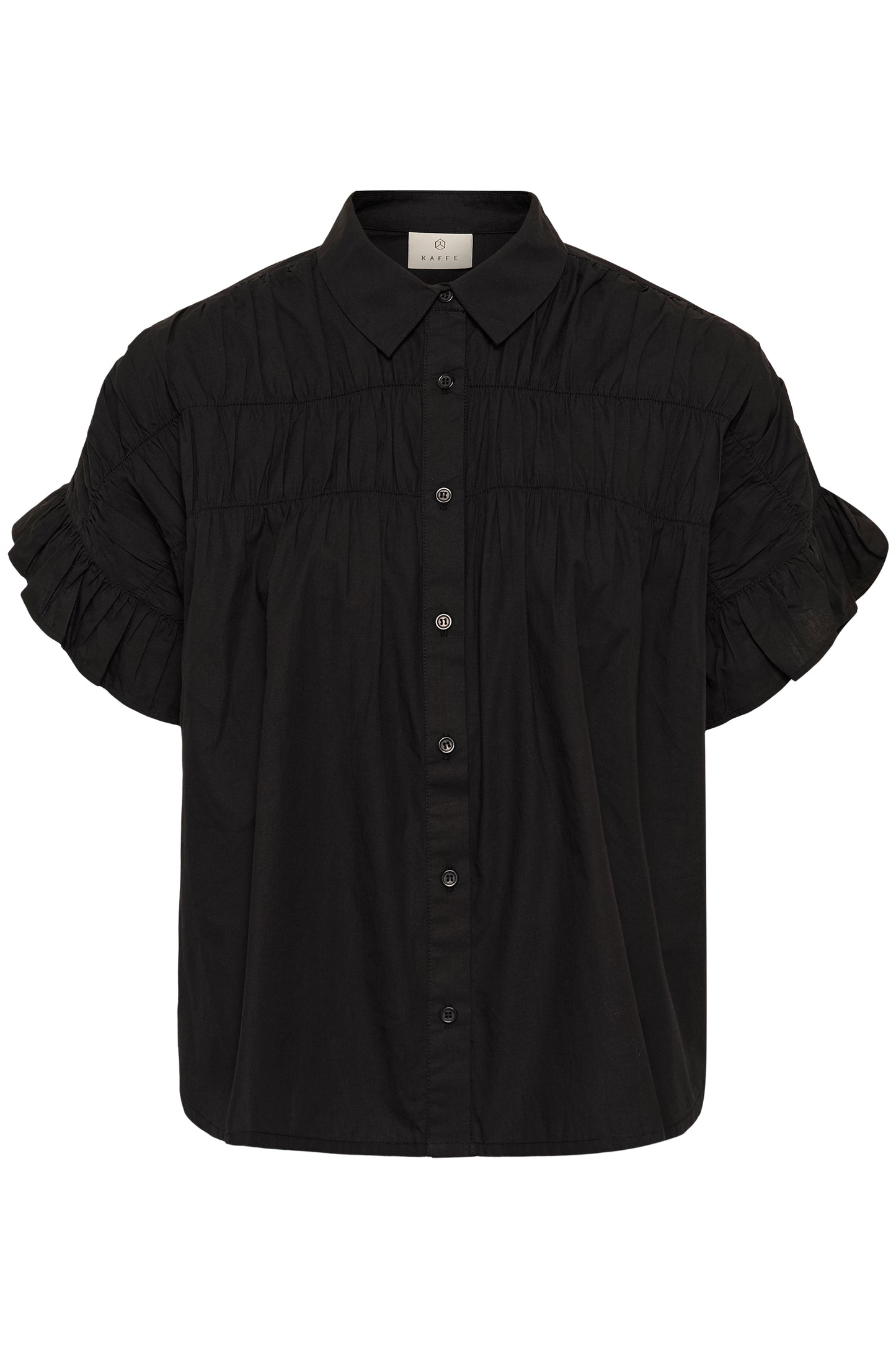 Kaffe KAverdina Flouncce Shirt Black Deep