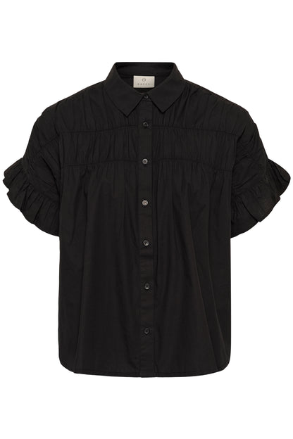 Kaffe KAverdina Flouncce Shirt Black Deep