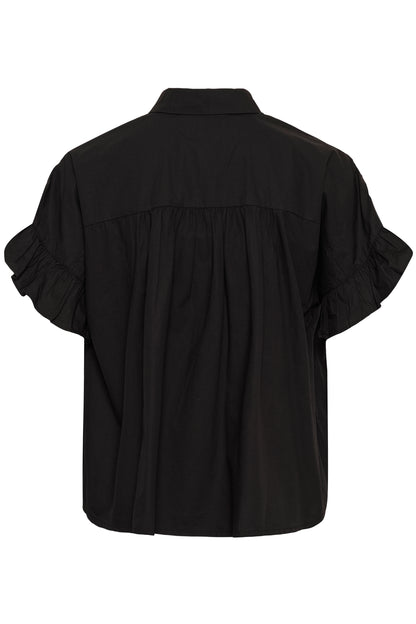 Kaffe KAverdina Flouncce Shirt Black Deep
