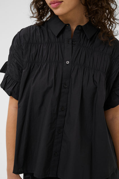 Kaffe KAverdina Flouncce Shirt Black Deep