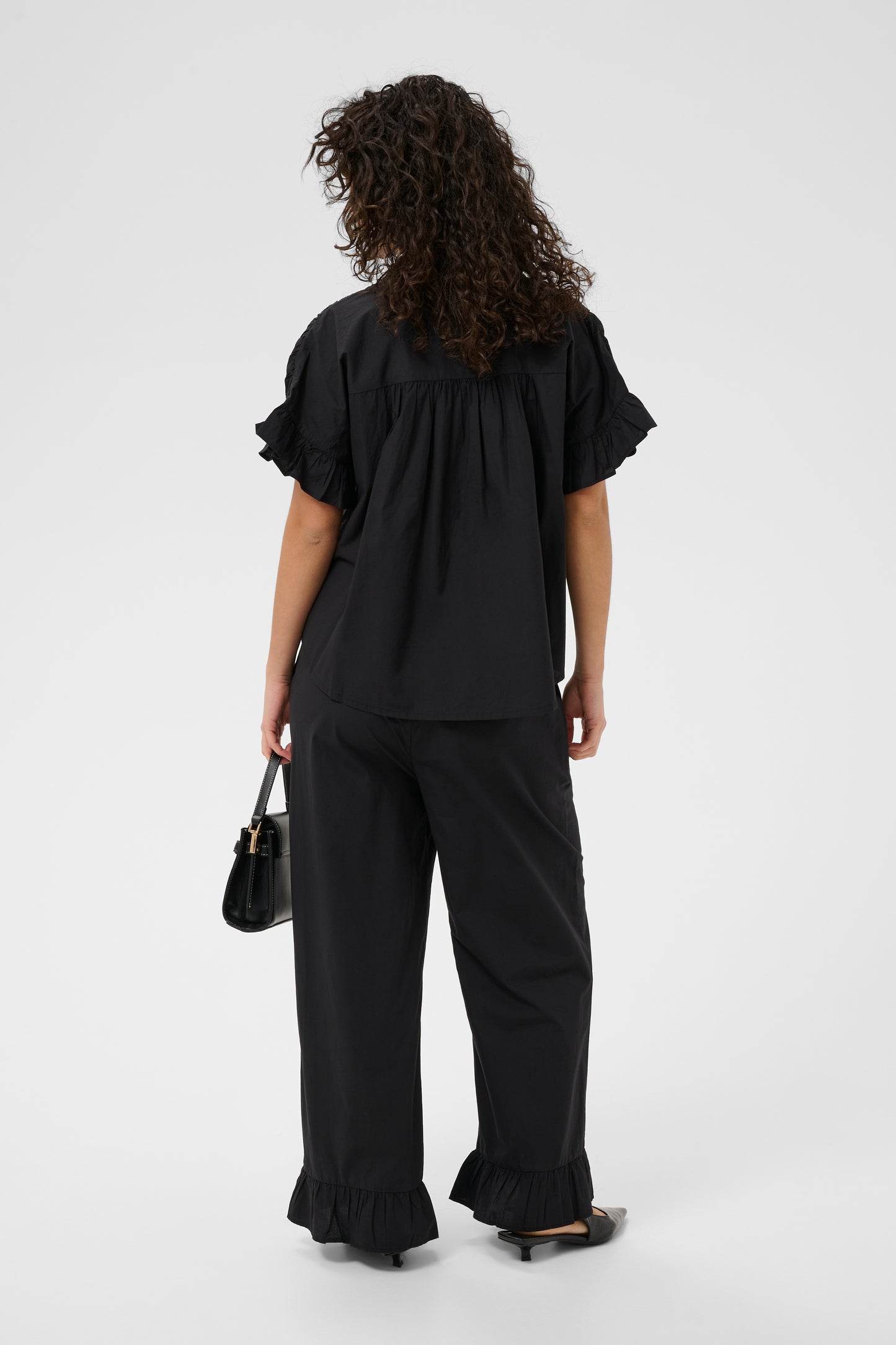 Kaffe KAverdina Flouncce Shirt Black Deep