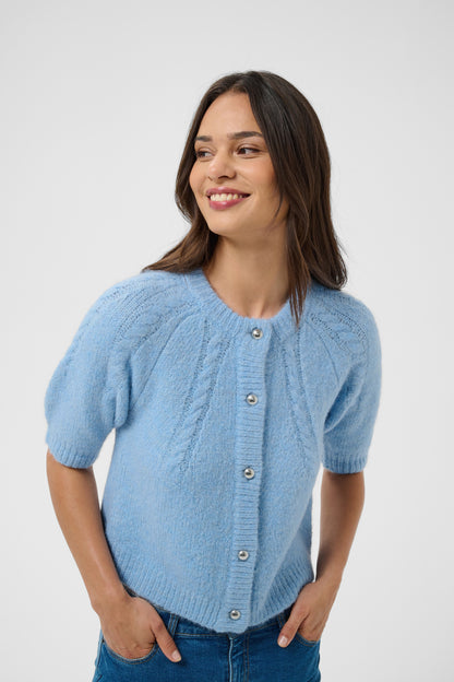 Kaffe KAcionia Knit Cardigan Blue Fog Melange