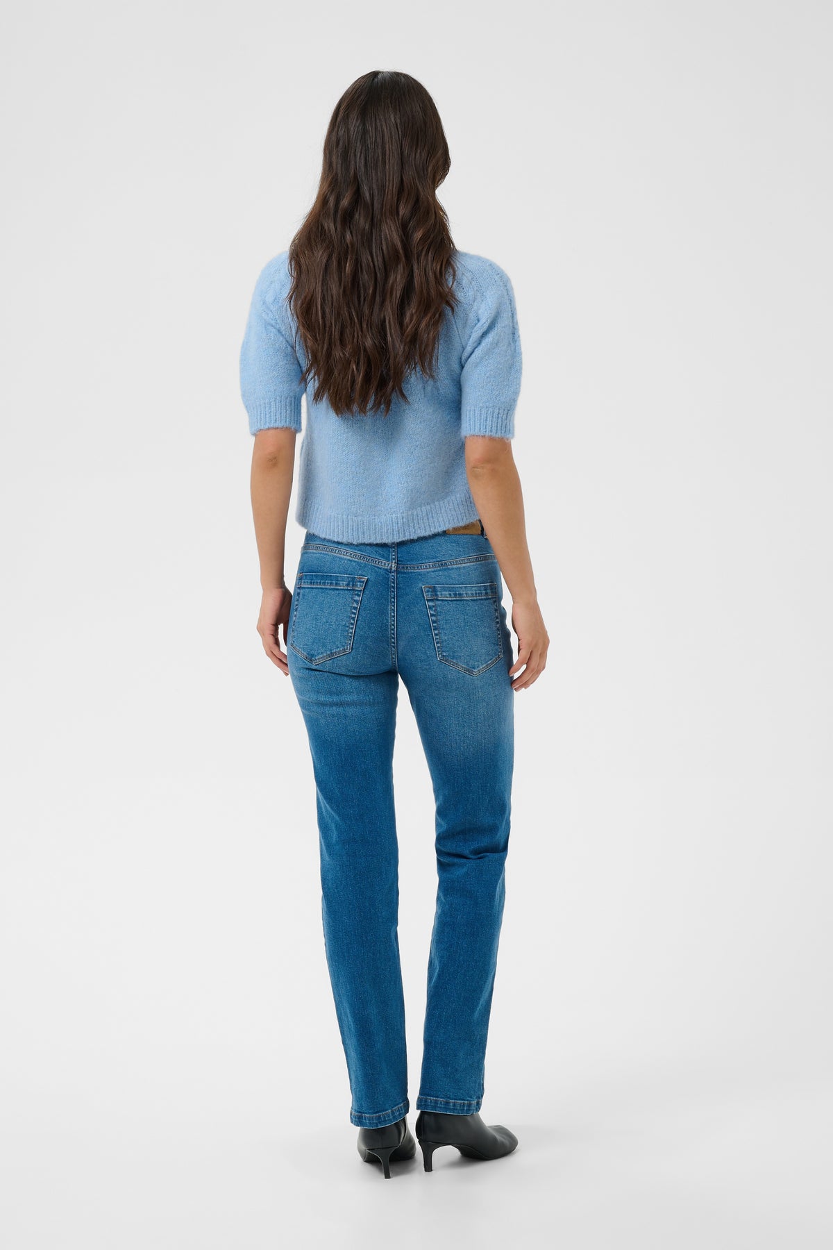 Kaffe KAcionia Knit Cardigan Blue Fog Melange