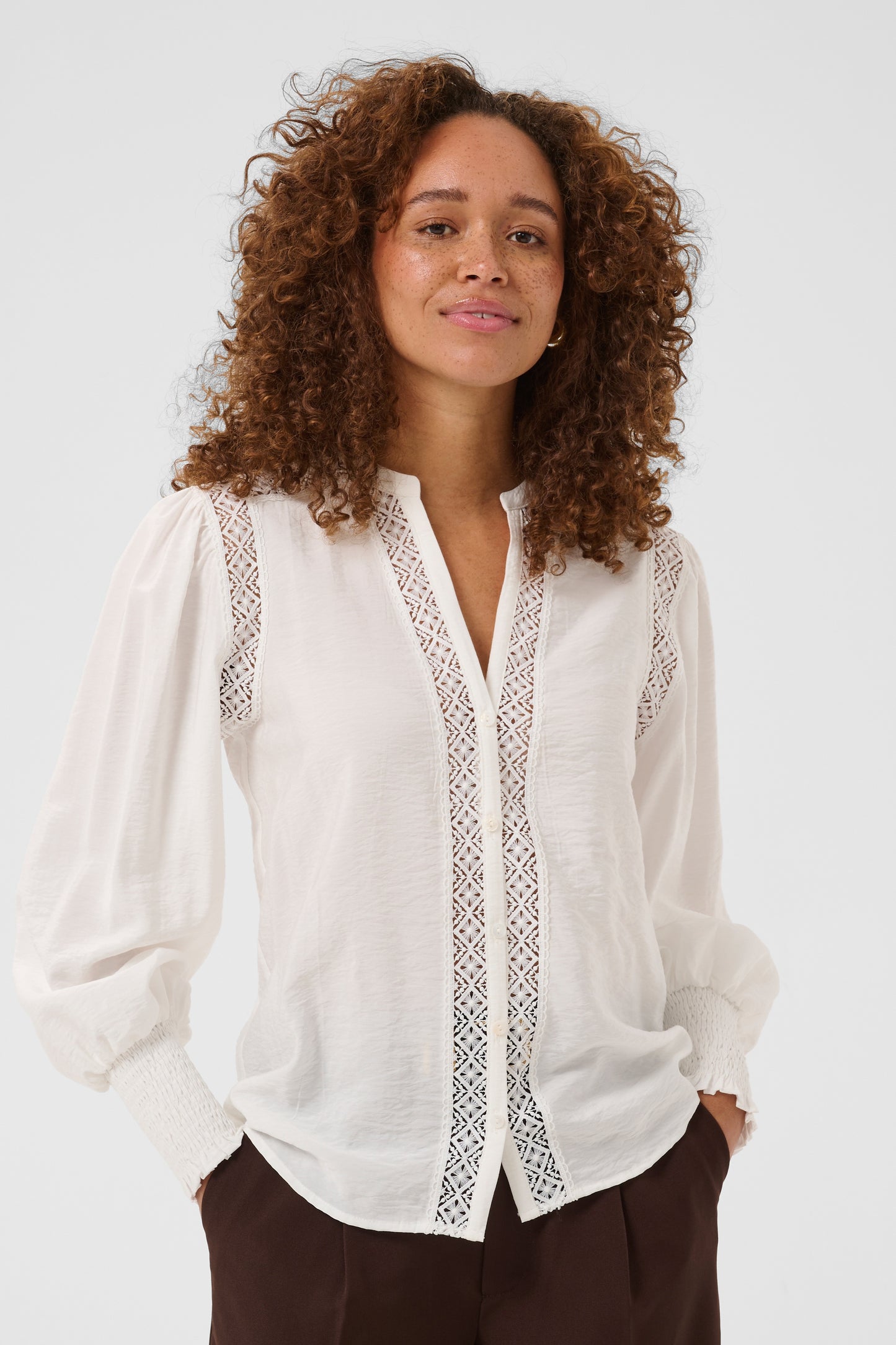 Kaffe KAdelia Shirt Chalk