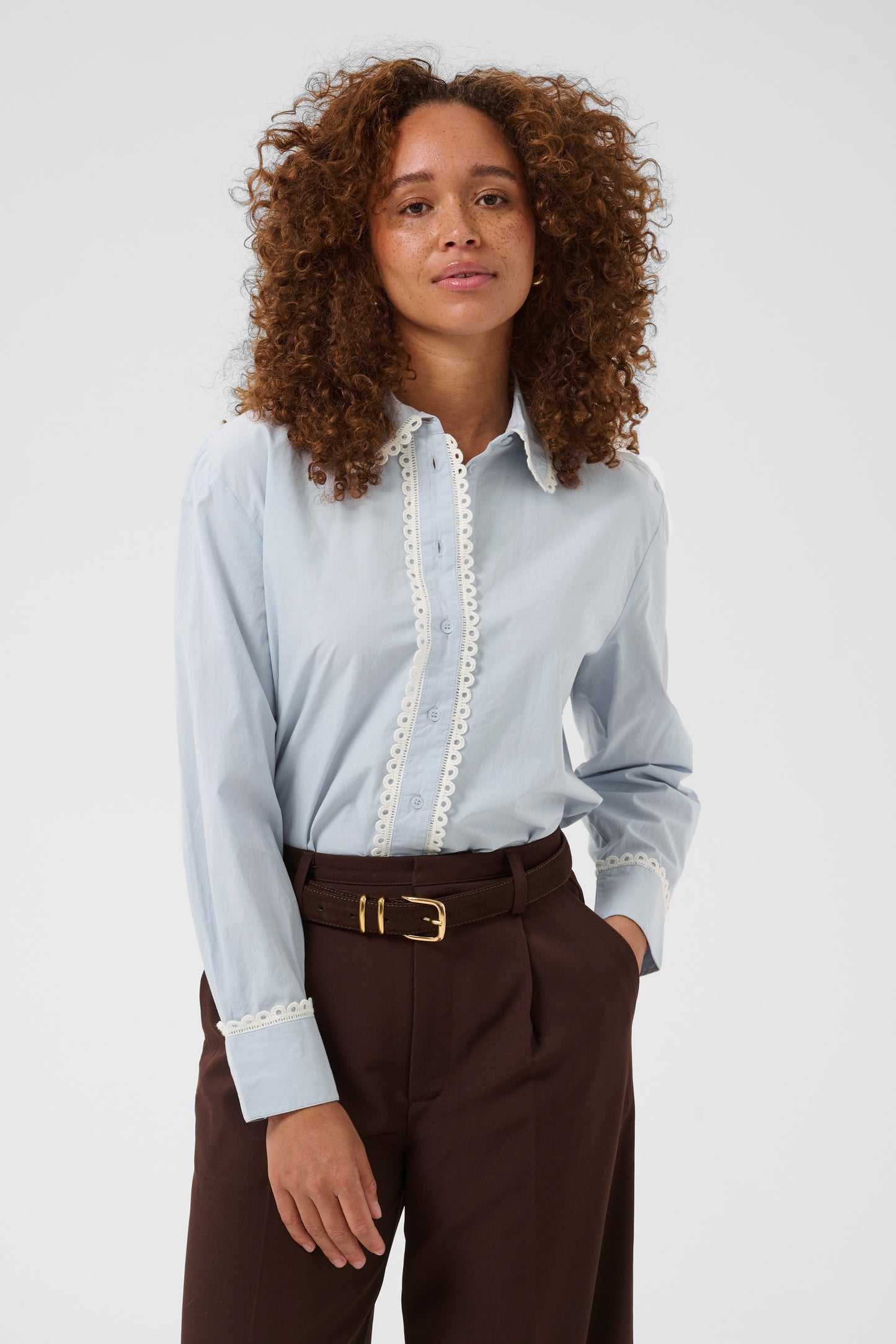 Kaffe Kaketty Shirt Blue Fog