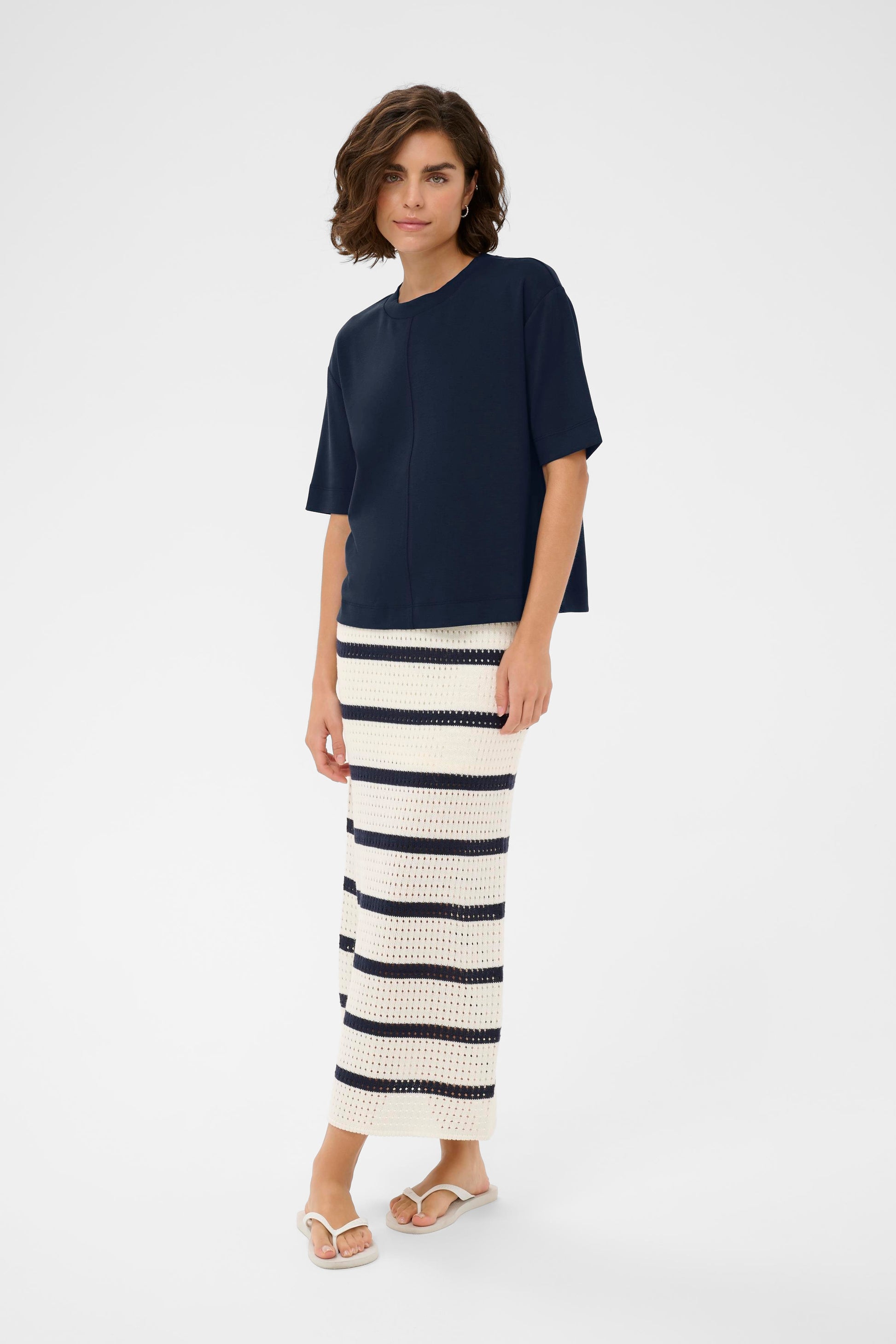 Kaffe KAannie T-Shirt Midnight Marine