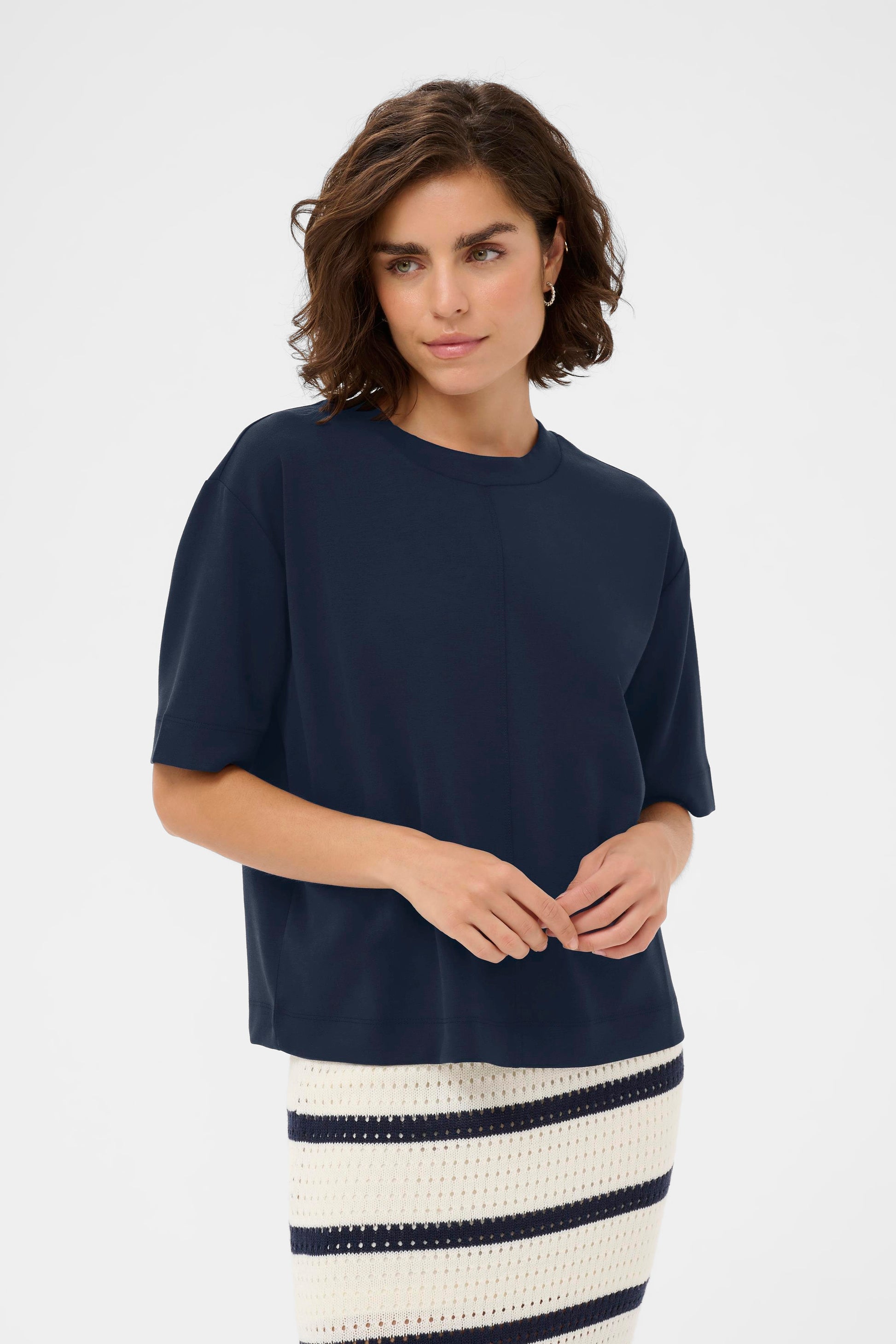 Kaffe KAannie T-Shirt Midnight Marine