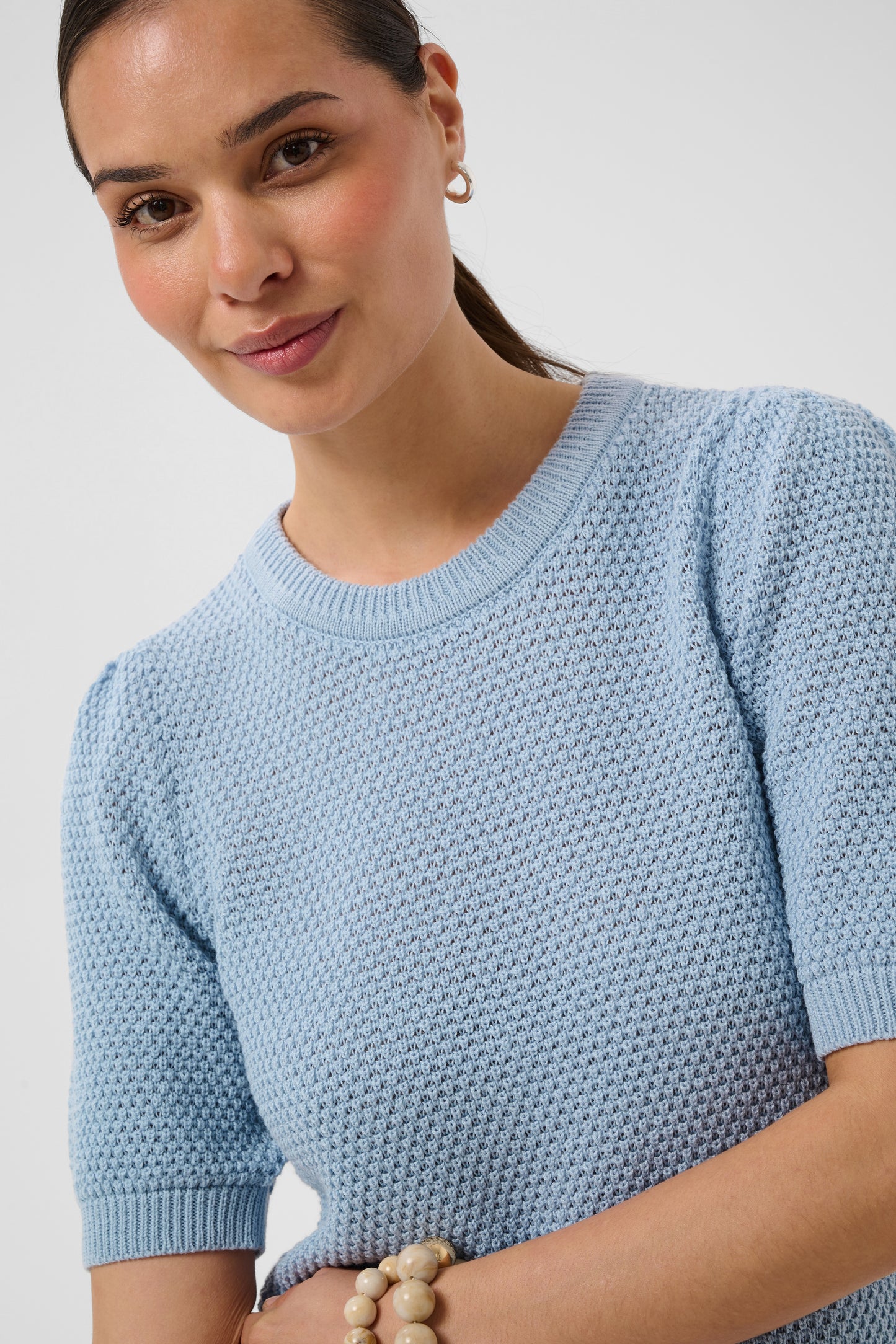 Kaffe KAvivian Knit  Pullover Blue Fog