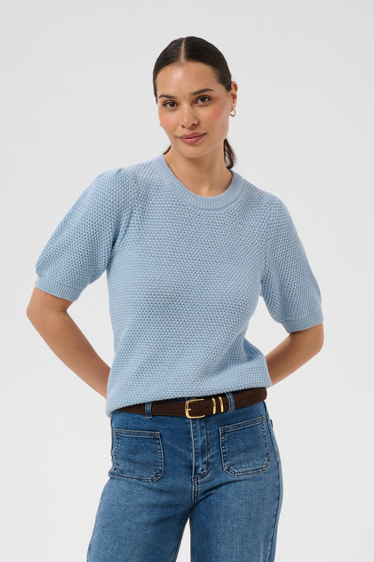 Kaffe KAvivian Knit  Pullover Blue Fog