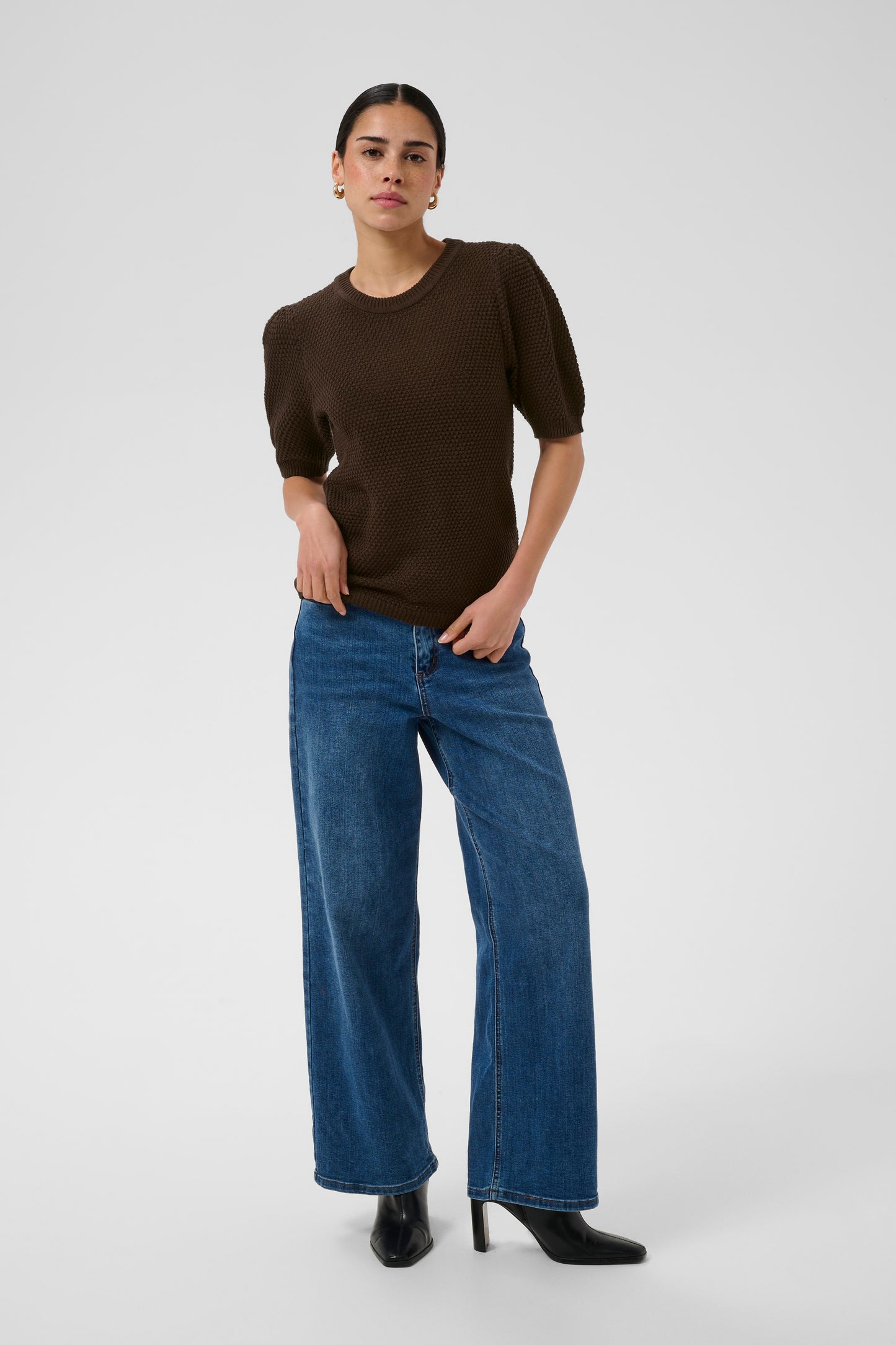 Kaffe KAvivian Knit  Pullover Coffee Bean