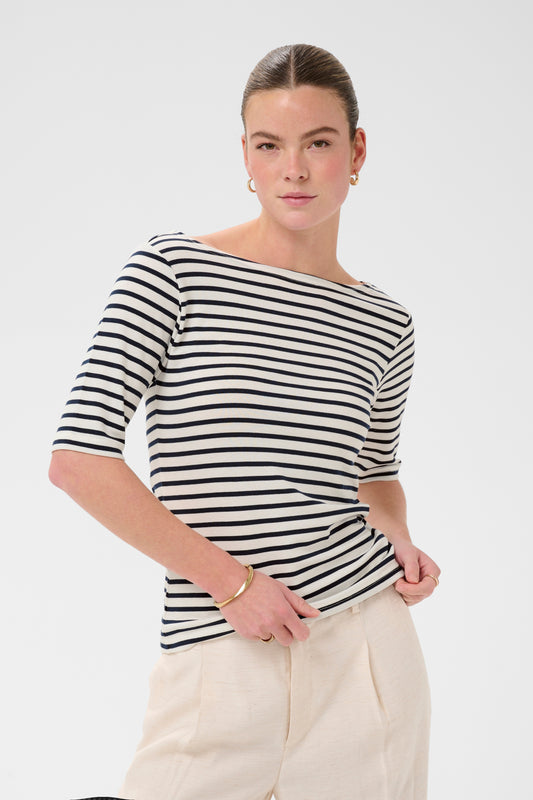 Kaffe KAliddy boatneck T-Shirt Stripe
