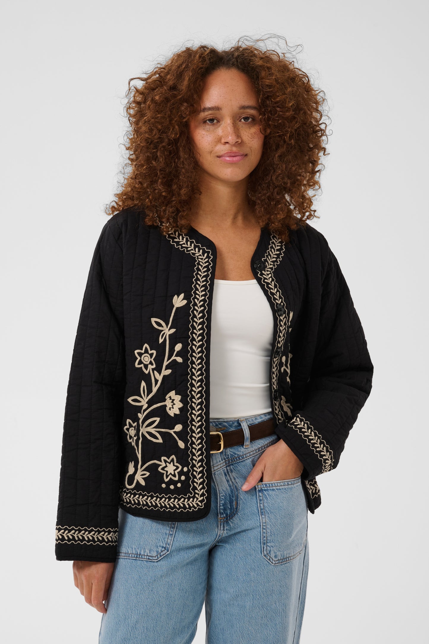 Kaffe KAfibi Quilt Jacket Black Deep