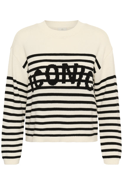 Kaffe KAsus Pullover Knit Chalk Black