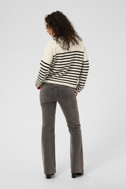 Kaffe KAsus Pullover Knit Chalk Black