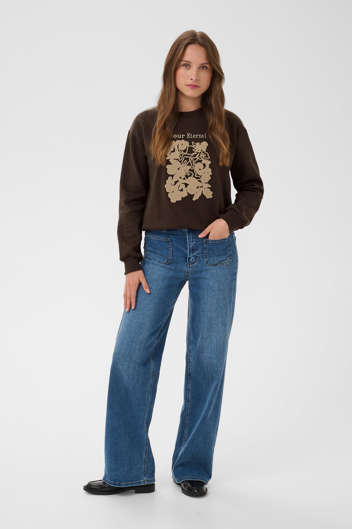 Kaffe KAroseanne Sweatshirt Coffee Bean