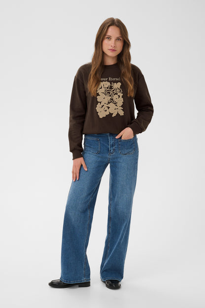 Kaffe KAroseanne Sweatshirt Coffee Bean