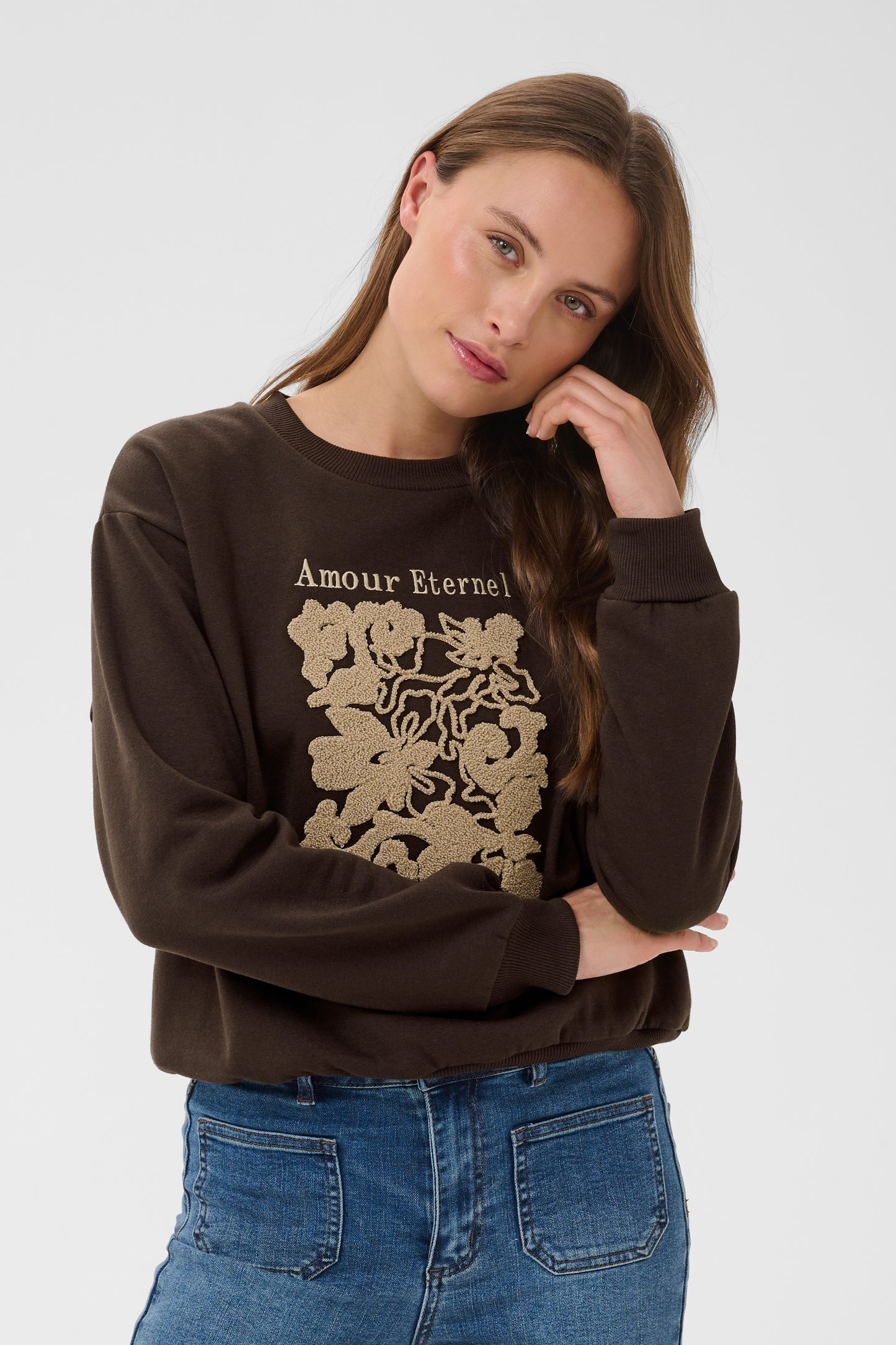 Kaffe KAroseanne Sweatshirt Coffee Bean