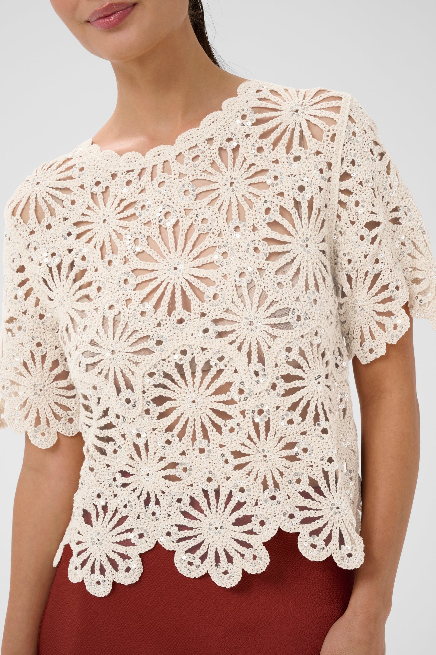 Kaffe KAcallista Top Broken White