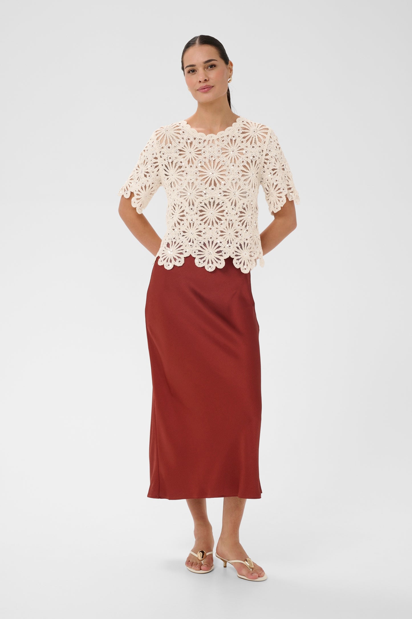 Kaffe KAcallista Top Broken White