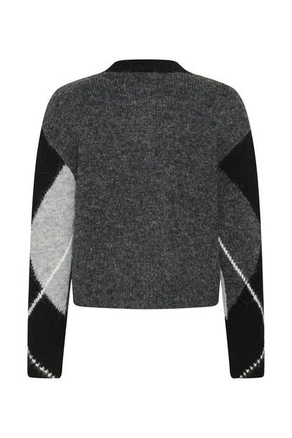 Kaffe KAgrith Knit Pullover Grey Melange / Black