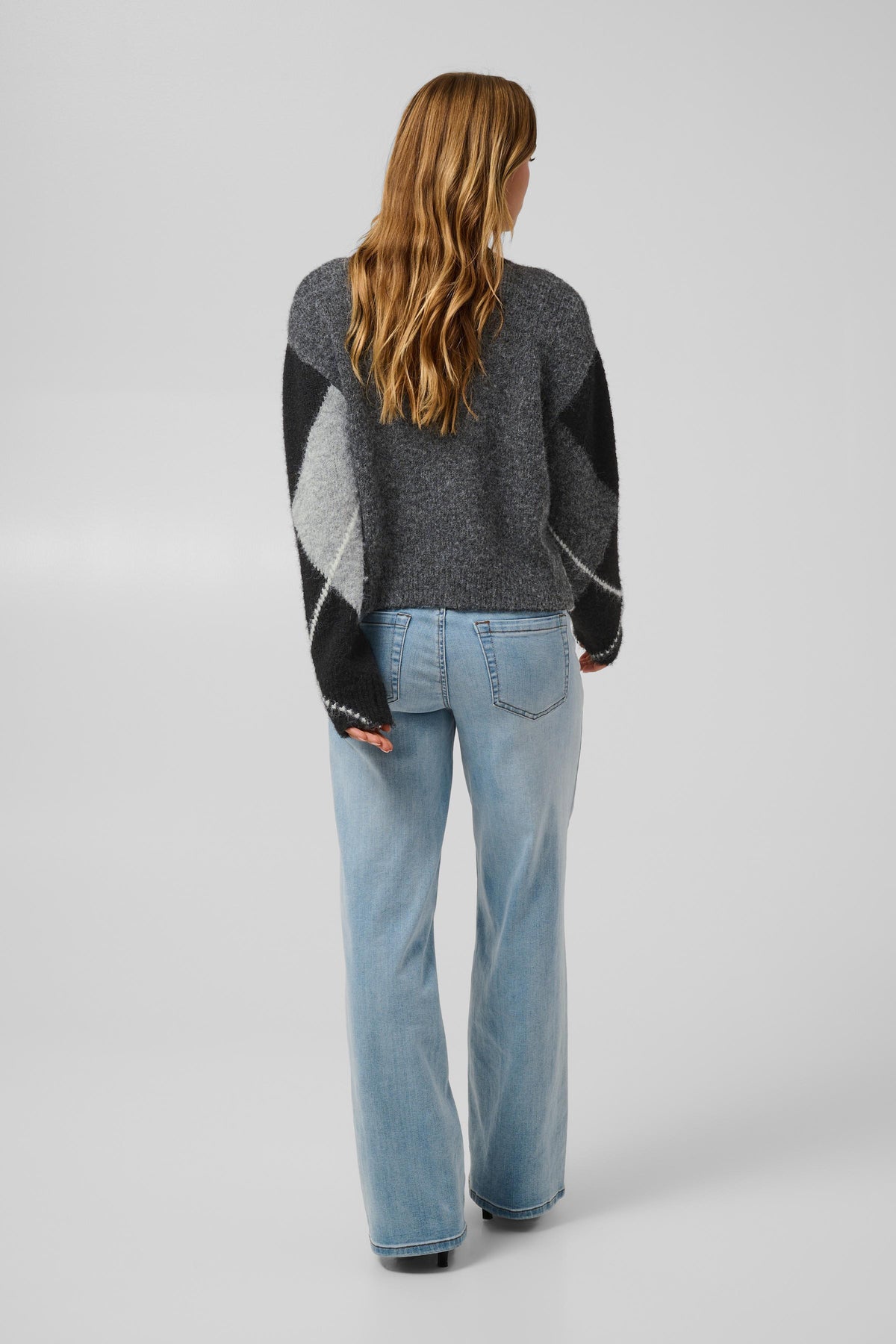 Kaffe KAgrith Knit Pullover Grey Melange / Black