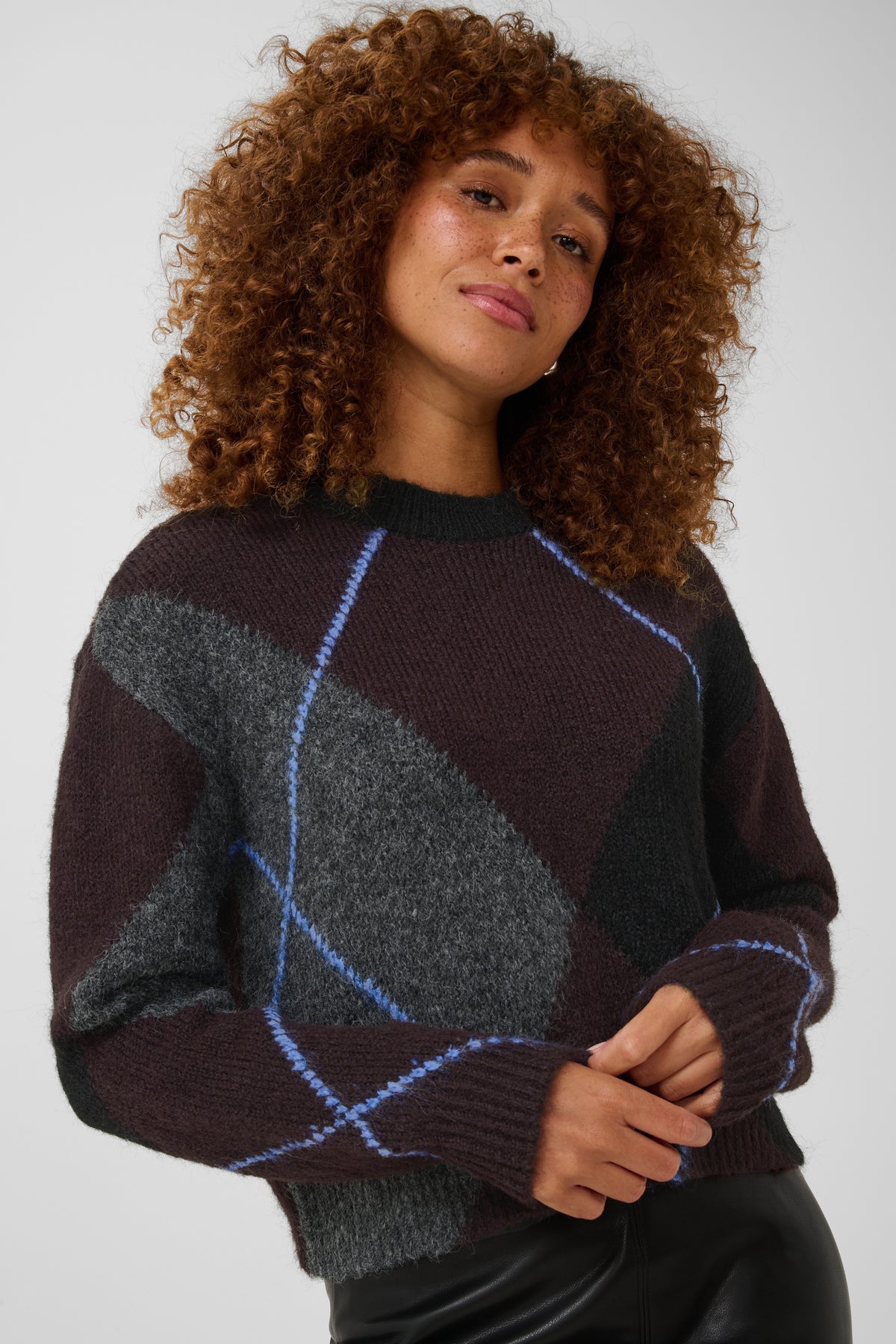 Kaffe KAgrith Knit Pullover Dark Grey Melange / Fudge