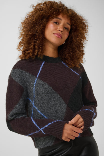 Kaffe KAgrith Knit Pullover Dark Grey Melange / Fudge