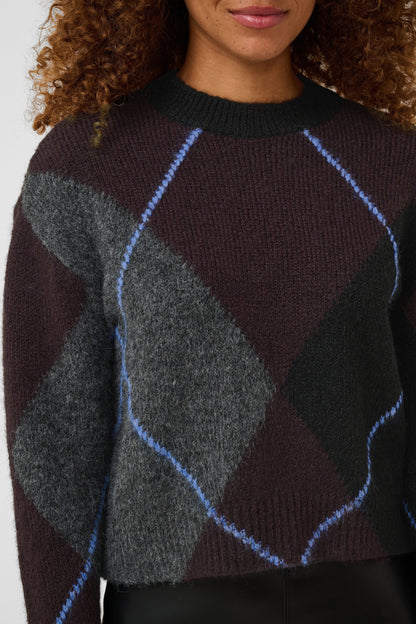 Kaffe KAgrith Knit Pullover Dark Grey Melange / Fudge