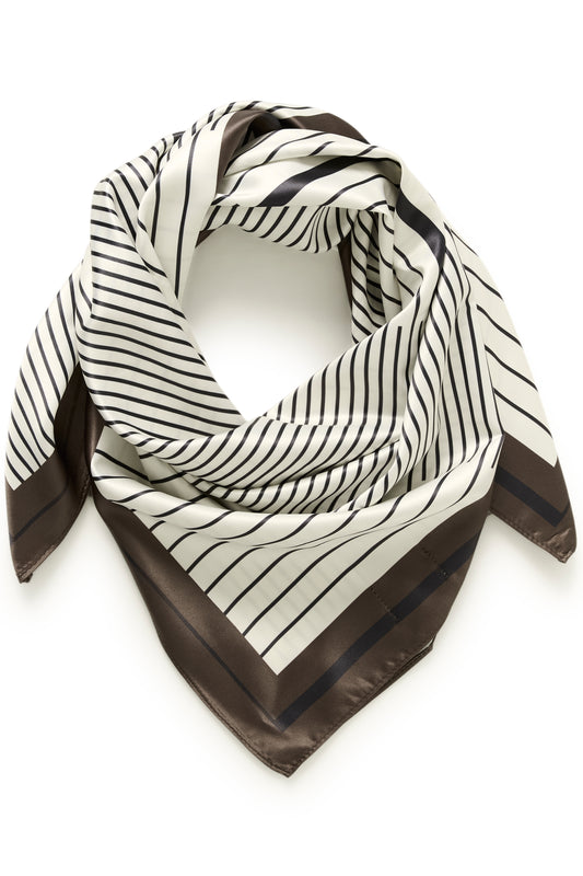 Kaffe KAscarfina Scarf Black/Chalk/Coffee Bean