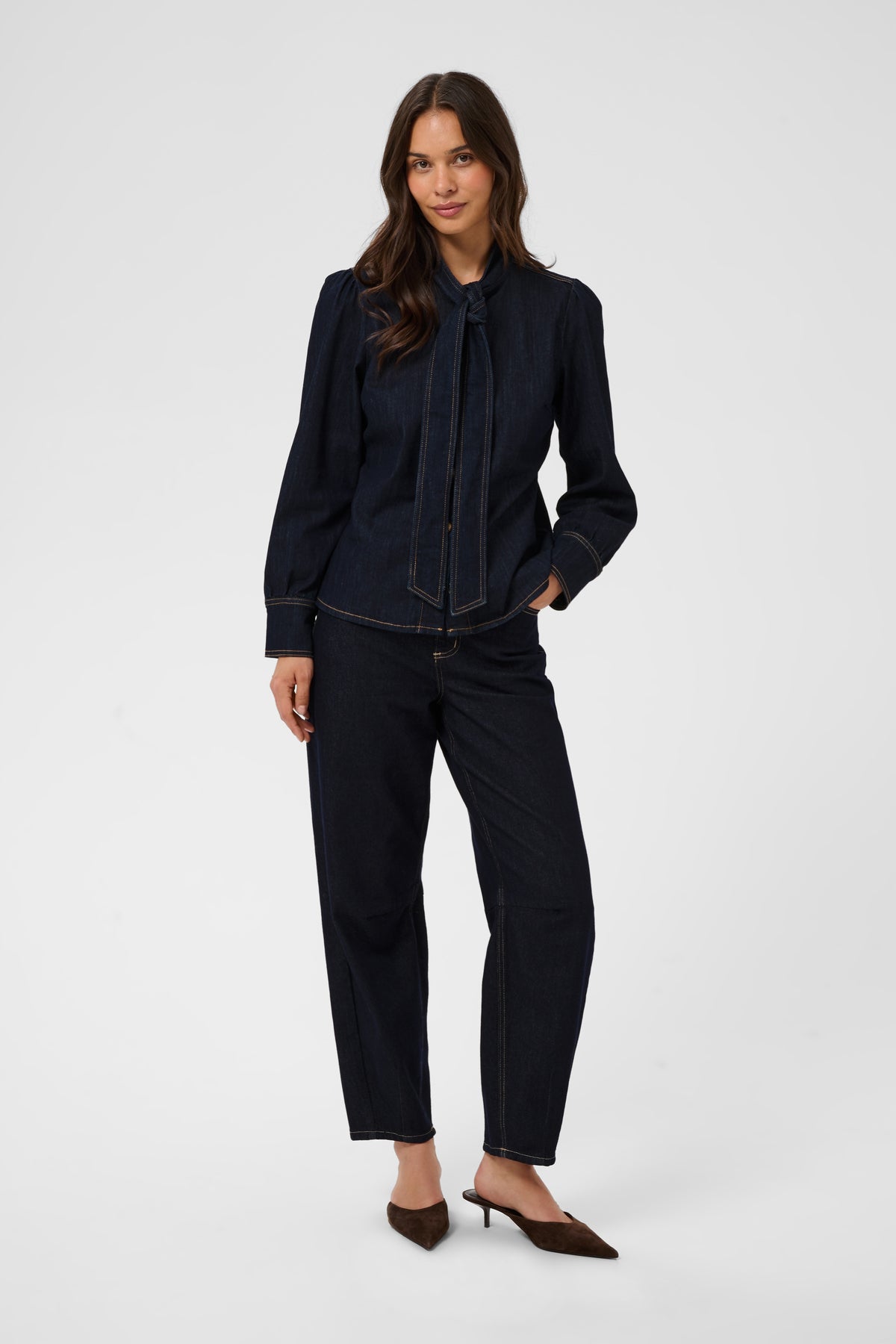 Kaffe KAmolly Denim Shirt Raw Blue Denim