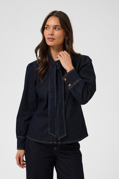 Kaffe KAmolly Denim Shirt Raw Blue Denim