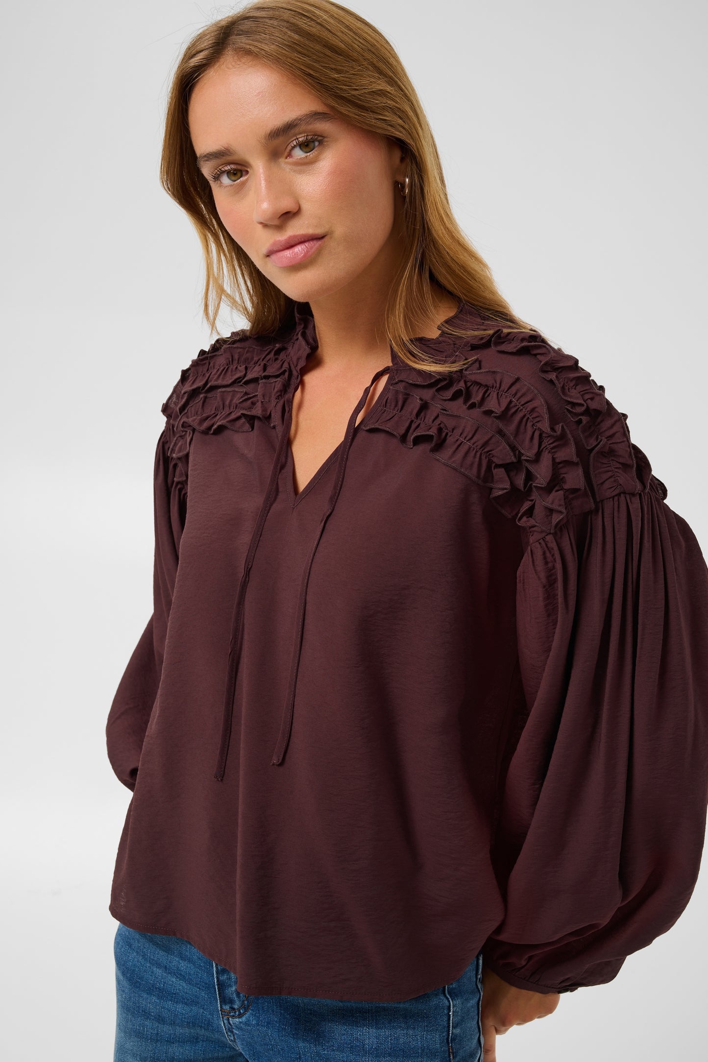 Kaffe KAnicole Blouse Fudge