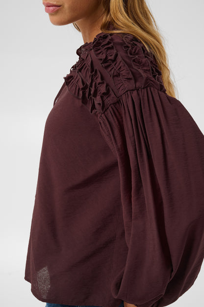Kaffe KAnicole Blouse Fudge