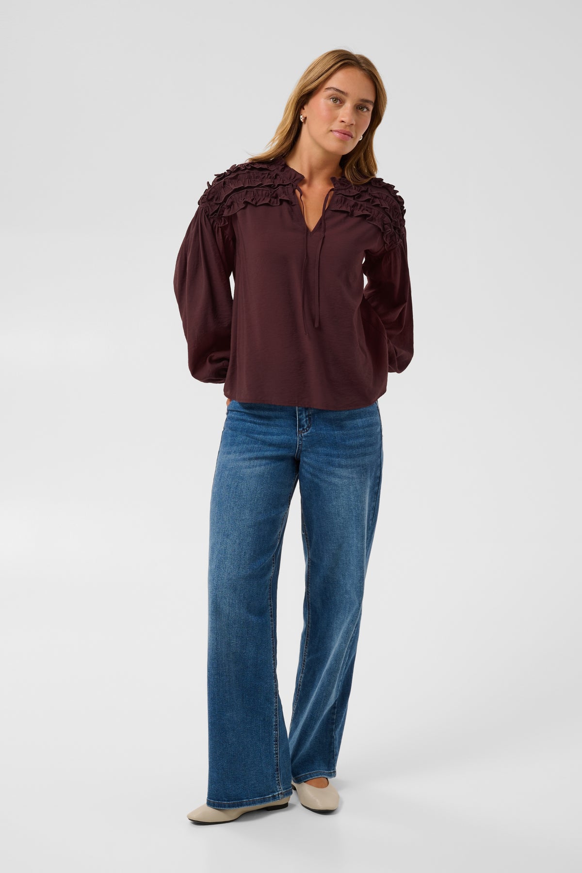 Kaffe KAnicole Blouse Fudge