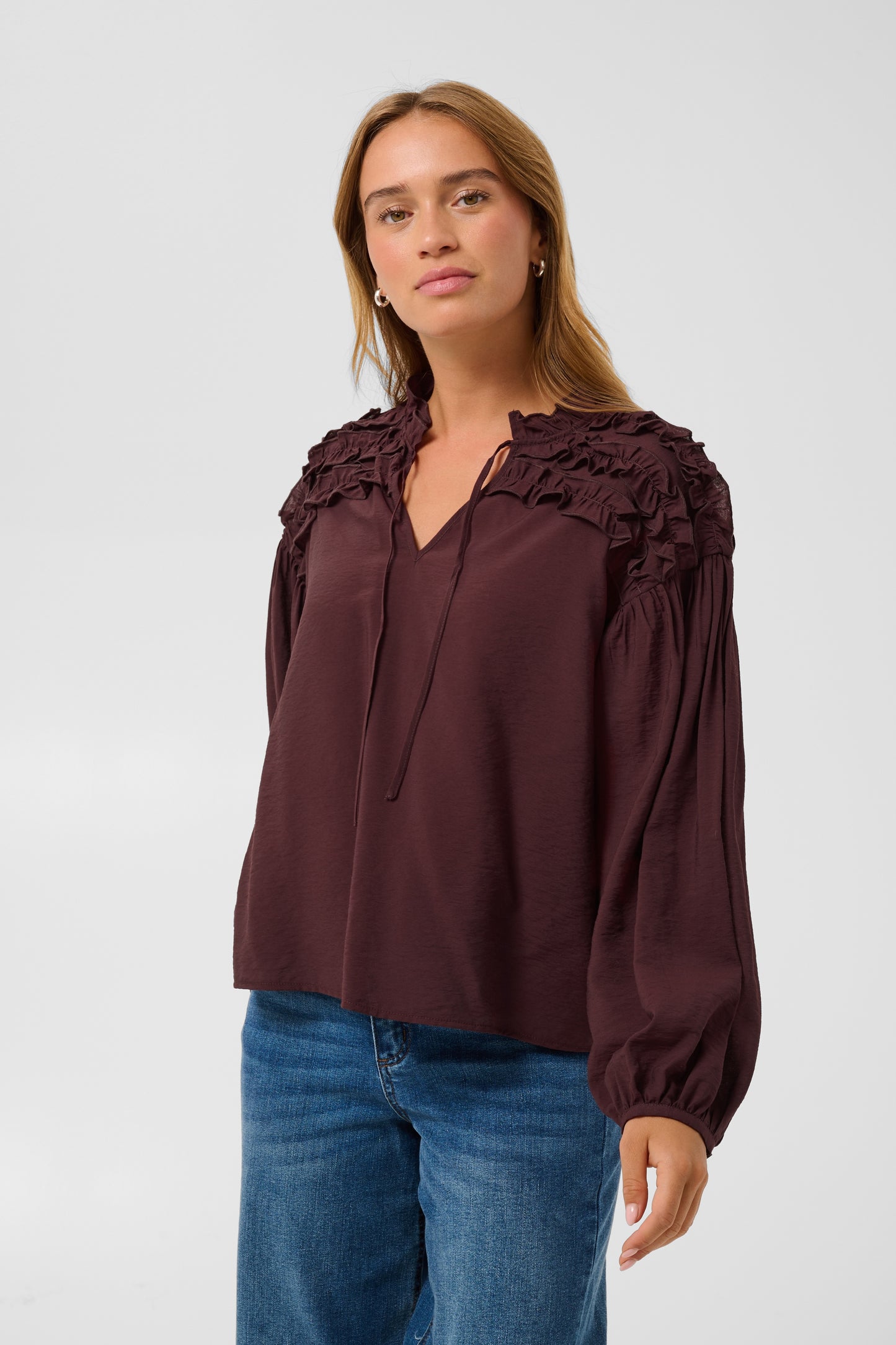 Kaffe KAnicole Blouse Fudge