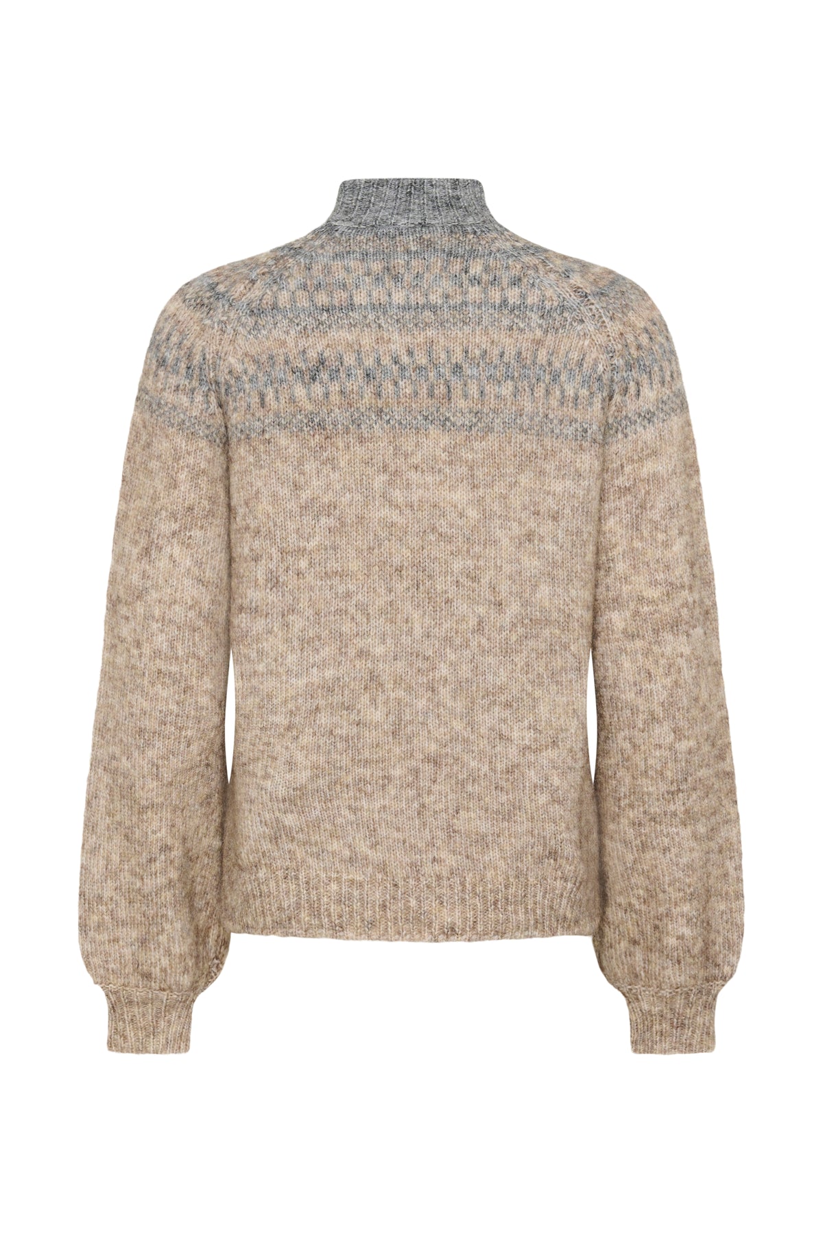 Kaffe KAgerda Pullover Knit Brown Melange/Grey Melange