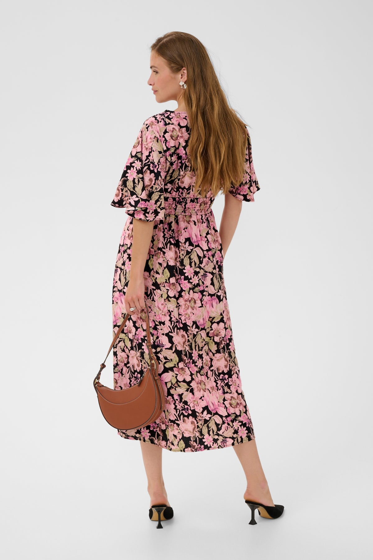 Kaffe KAsirena Printed Dress Pink Flower