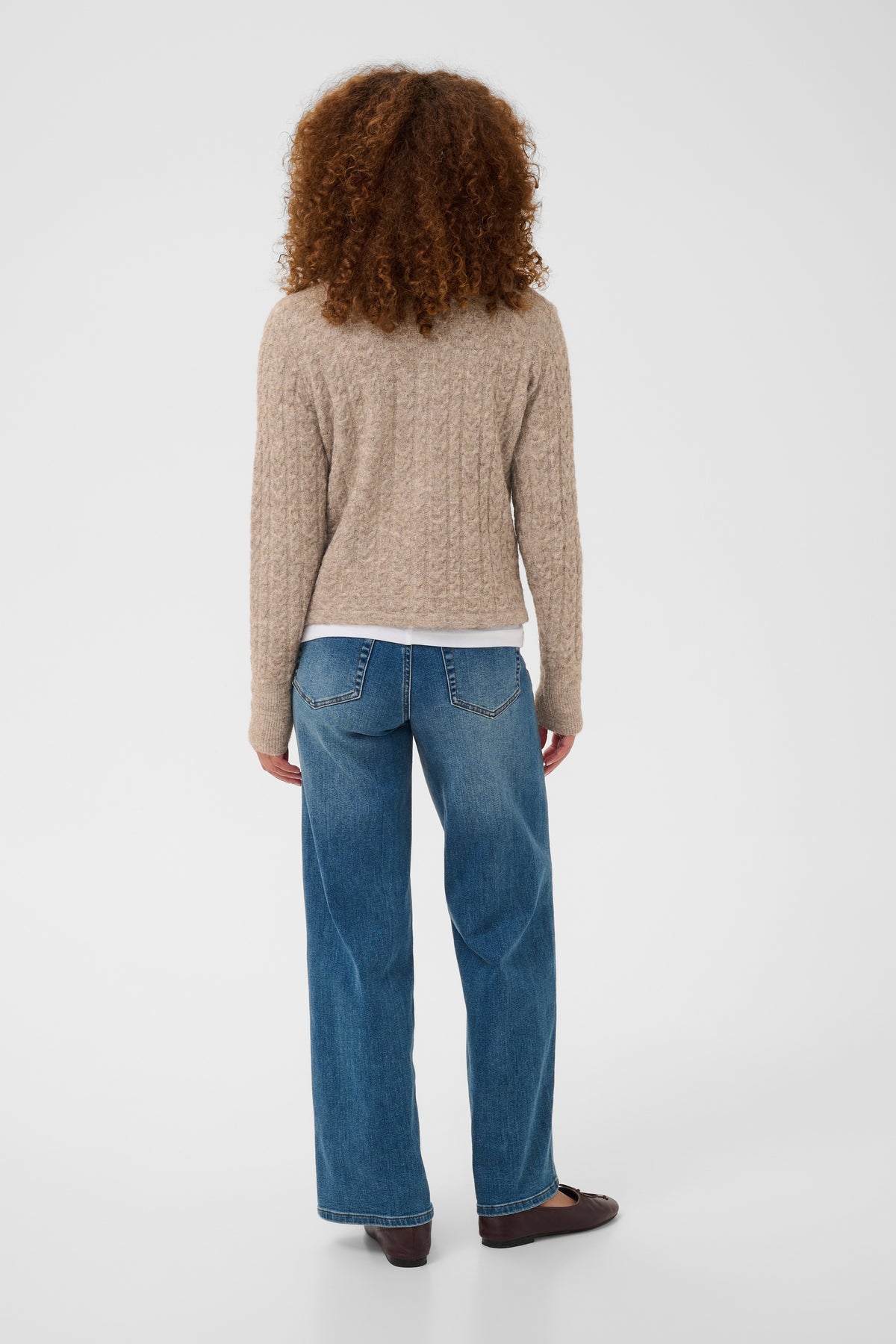 Kaffe KAmelanie Cardigan Beige Melange