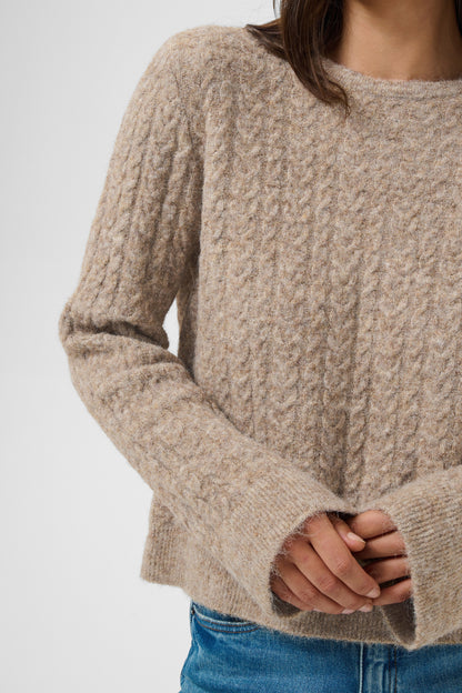 Kaffe KAmelanie Pullover Beige Melange