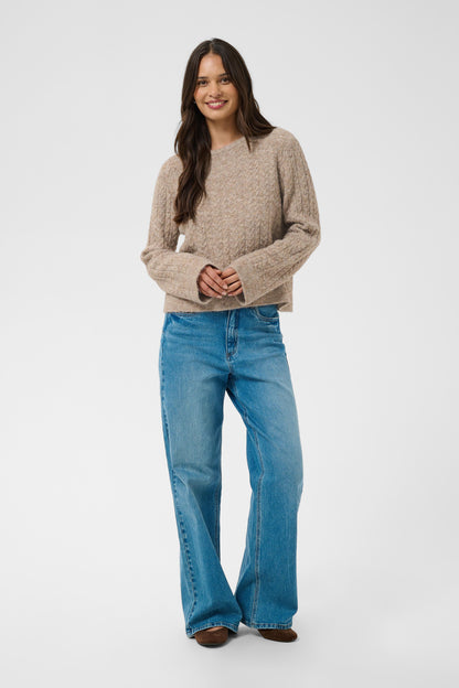 Kaffe KAmelanie Pullover Beige Melange