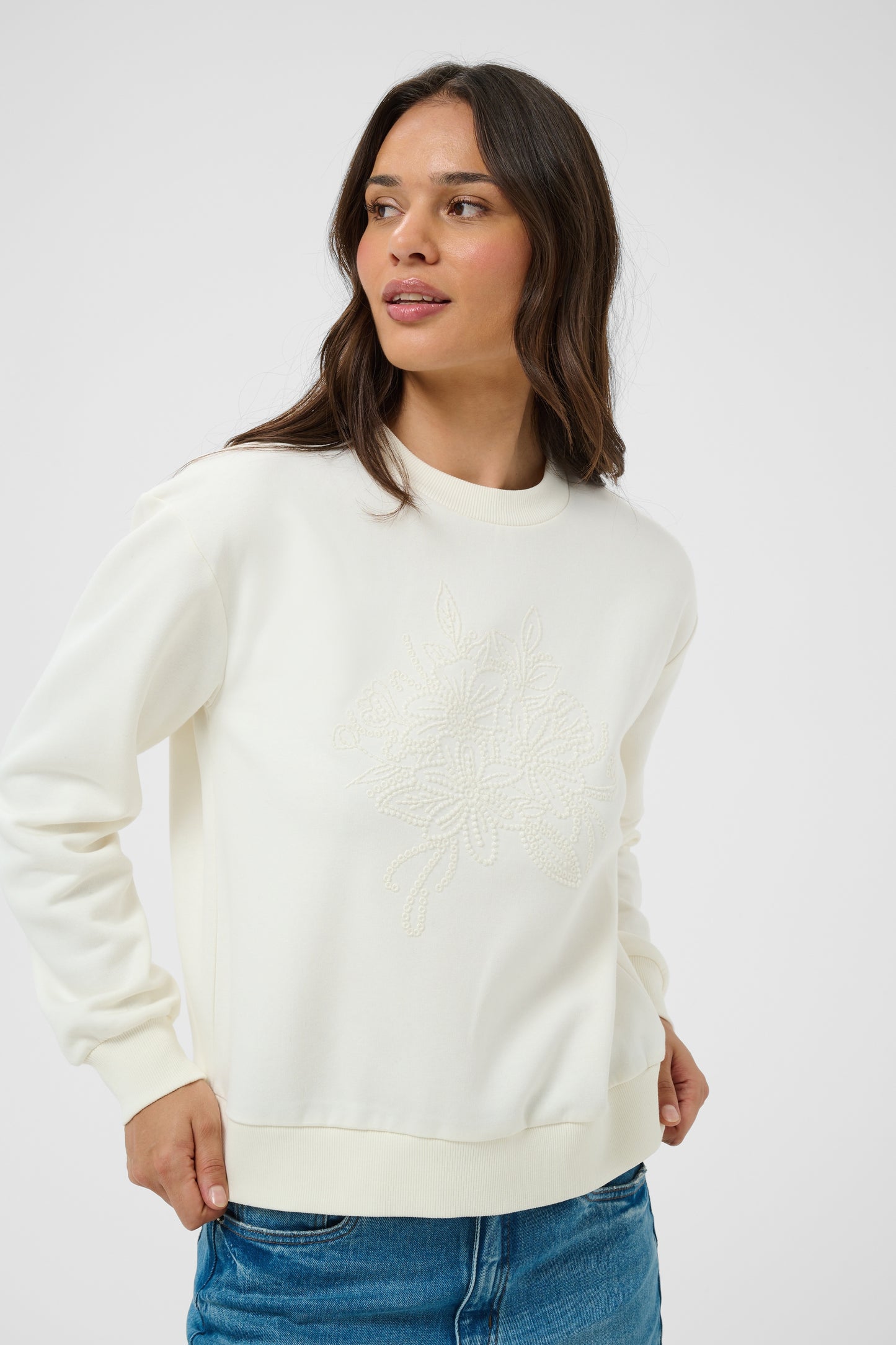 Kaffe KAdeliva Sweatshirt Whisper White