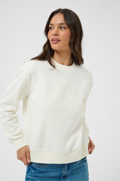 Kaffe KAdeliva Sweatshirt Whisper White