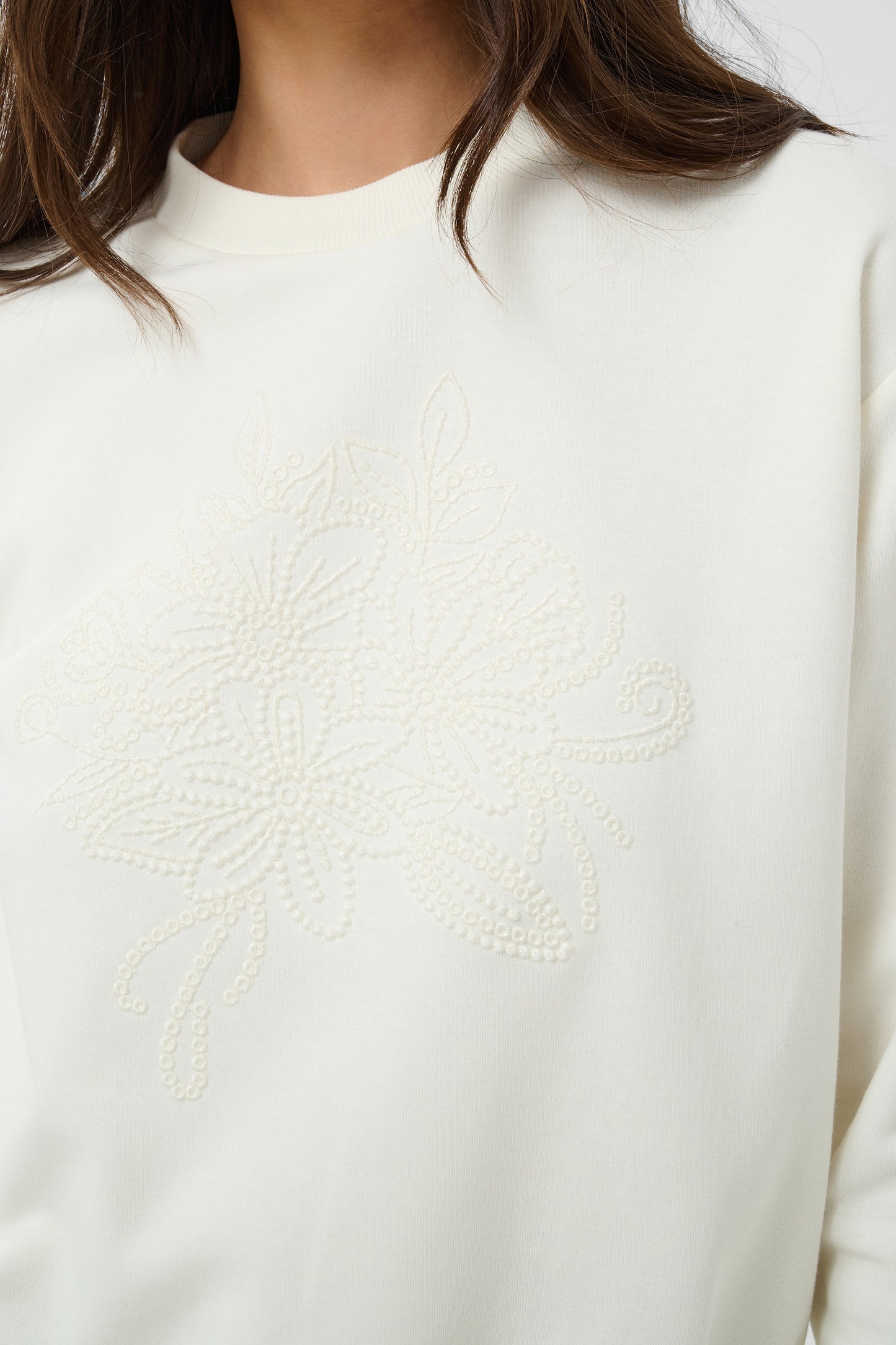 Kaffe KAdeliva Sweatshirt Whisper White