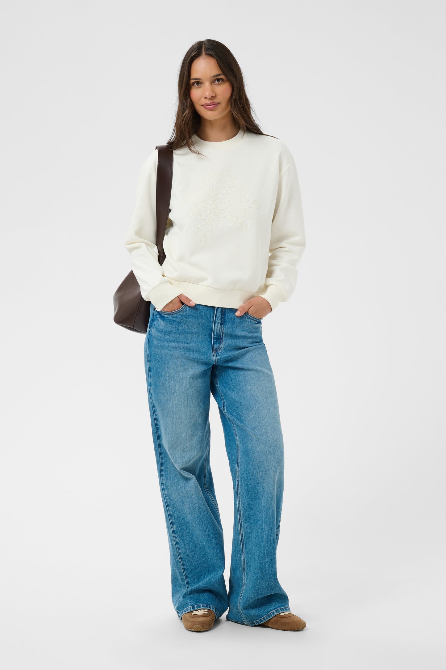 Kaffe KAdeliva Sweatshirt Whisper White