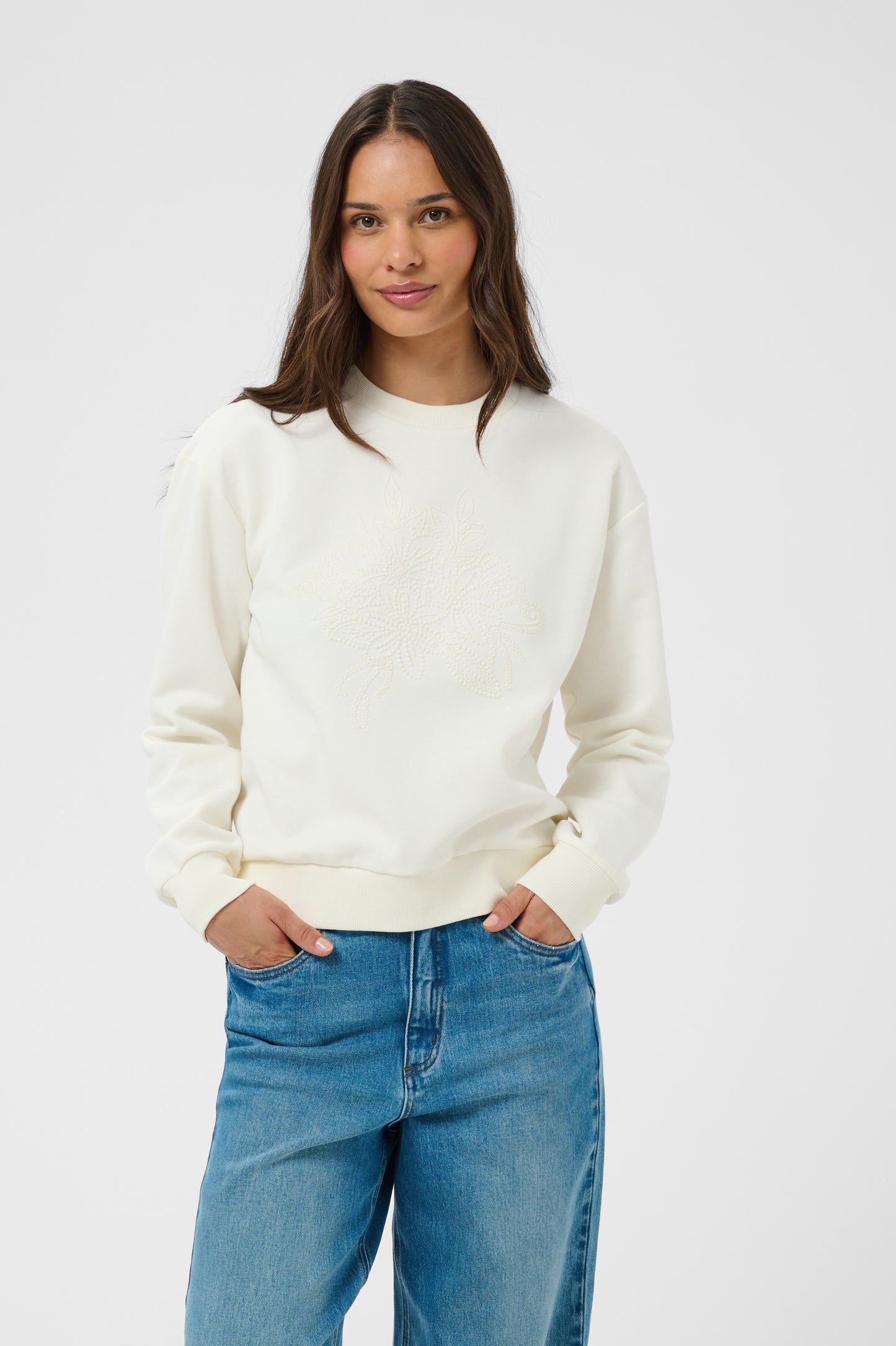 Kaffe KAdeliva Sweatshirt Whisper White