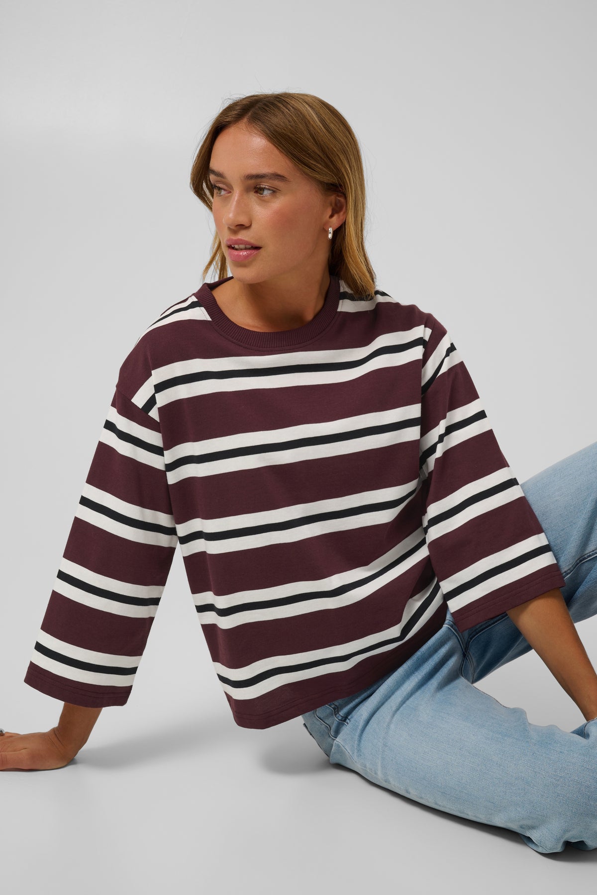 Kaffe KAwinny T-Shirt Fudge/Chalk/Black Deep
