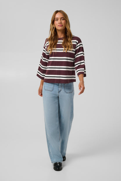 Kaffe KAwinny T-Shirt Fudge/Chalk/Black Deep